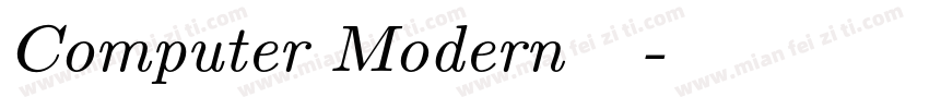 Computer Modern 现代计字体转换